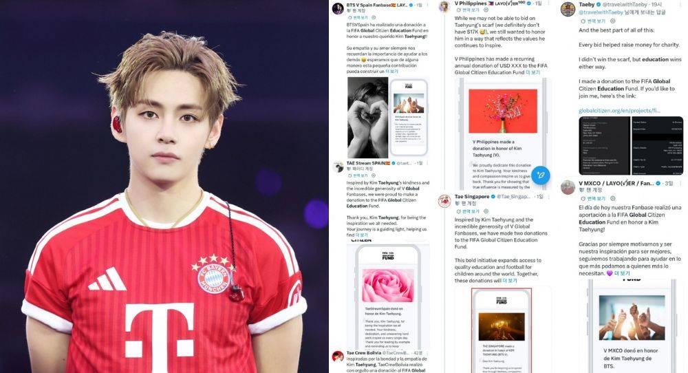BTS V’s fans spread positive influence worldwide with donation campaign supporting the FIFA Global Citizen Education Fund
