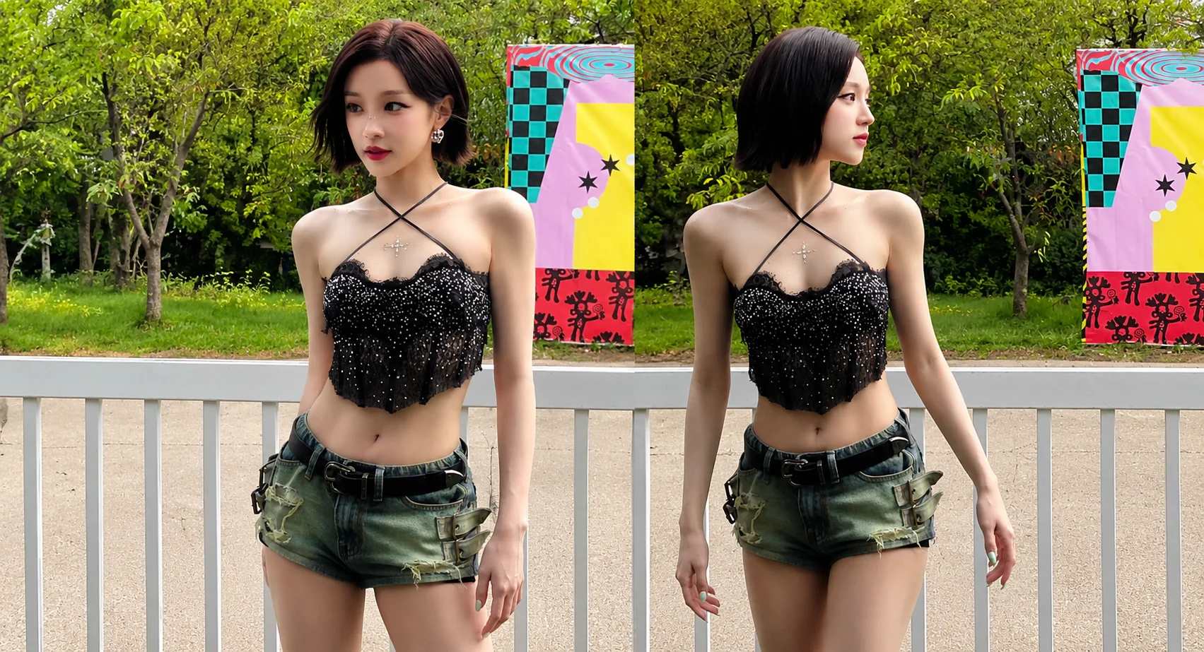 i-dle’s Yuqi shows off her bold festival style in behind-the-scenes photos from her first Lollapalooza performance