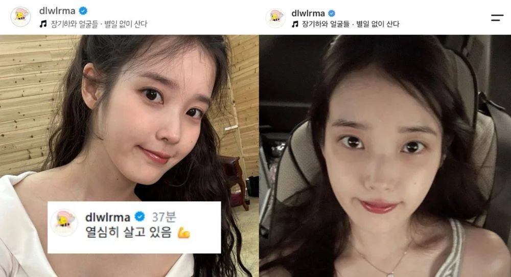 K-netizens are debating whether IU was being “cool” or simply careless after using ex-boyfriend Jang Kiha’s song in a new social media post
