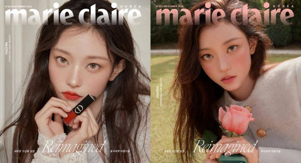 NewJeans' Haerin leaves netizens speechless with unreal visuals in three Dior Beauty covers for Marie Claire Korea