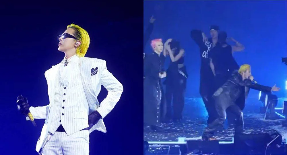 G-Dragon quickly steps in to protect camera operator from possible fall during BIGBANG concert
