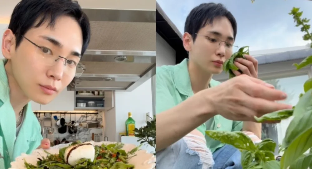 SHINee’s Key shares a quiet update after returning to activities as he grows basil and makes salad at his reported 3.8 billion won Han River-view home