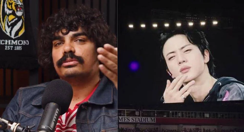 Australian TV host and former AFL player Tony Armstrong reveals BTS’s Jin is his favorite member and even copies his ‘Worldwide Handsome’ hand kiss
