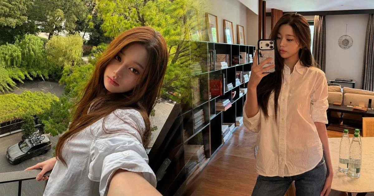 IVE’s Jang Wonyoung turns heads with simple white shirt and blue jeans look in Milan