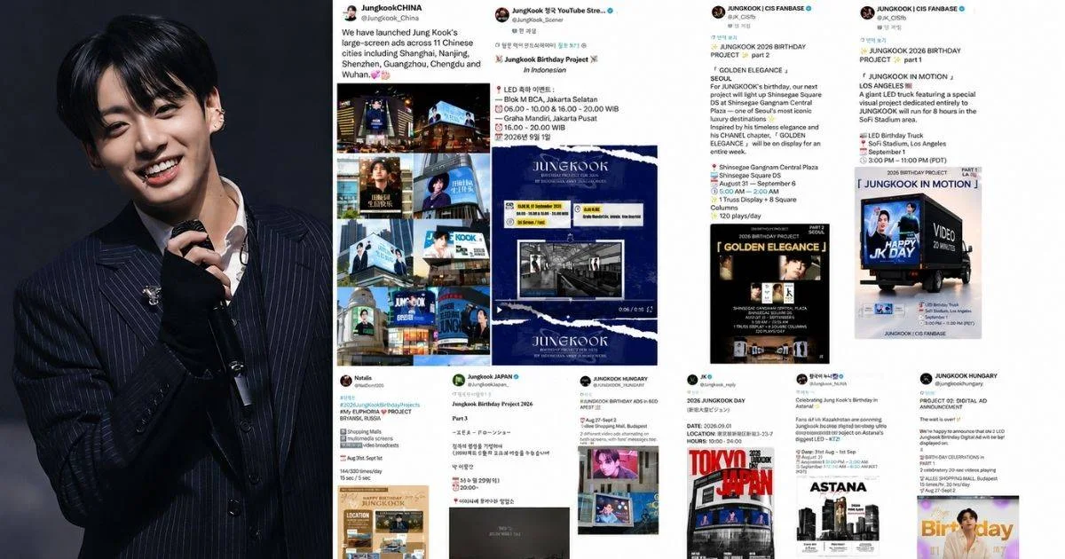 BTS’s Jungkook birthday sparks massive billboard projects across 11 Chinese cities, New York and Los Angeles