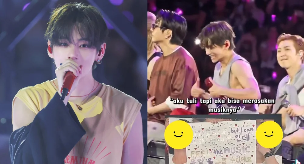 BTS's V uses sign language for Deaf fan after spotting touching concert sign