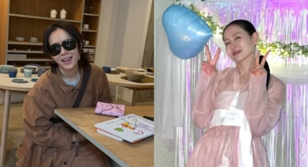 Son Ye Jin shares sweet photo taken by her young son during Chuseok