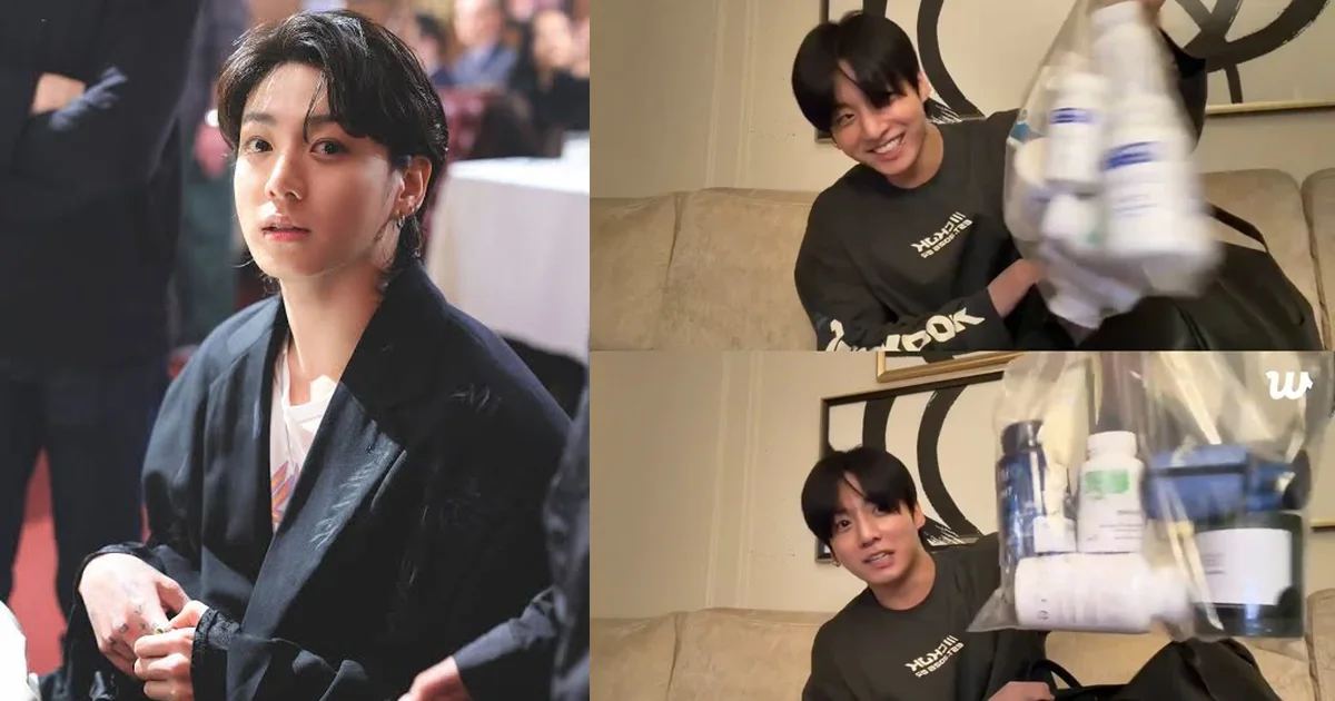 BTS’s Jungkook surprises fans after revealing a bag filled with dozens of vitamins and medicines during live broadcast