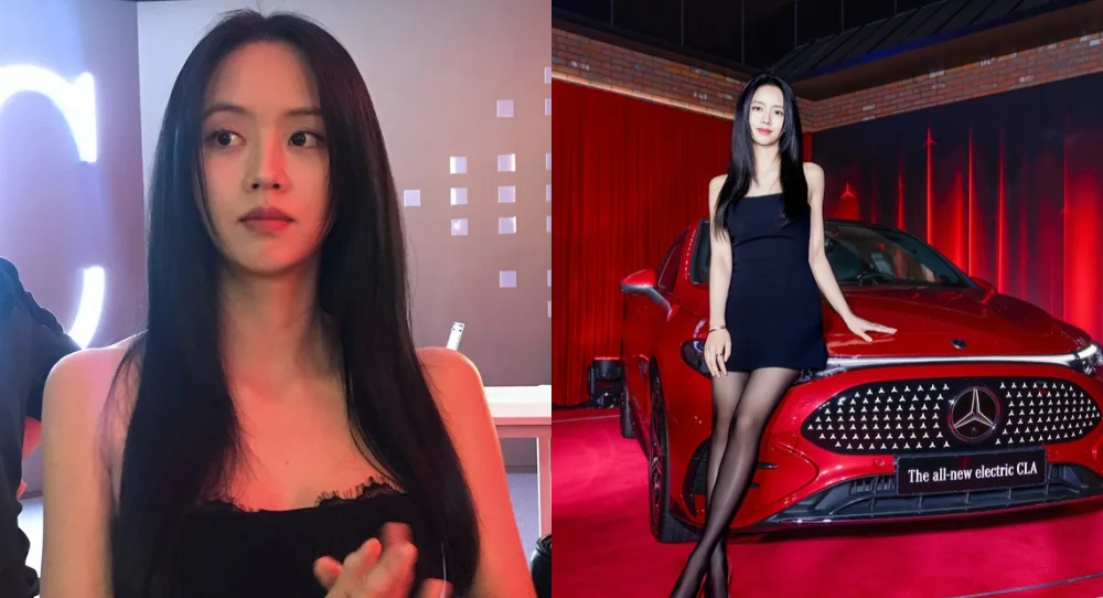 Kim So Hyun shows off a more mature look in elegant black mini dress at Mercedes-Benz event