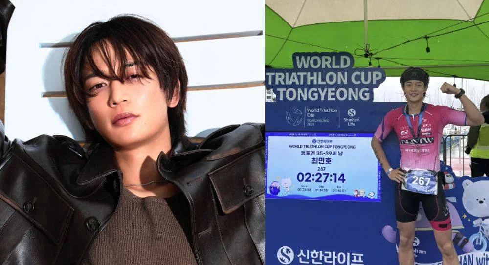 SHINee's Minho takes third place at 2026 World Triathlon Cup event after completing grueling race