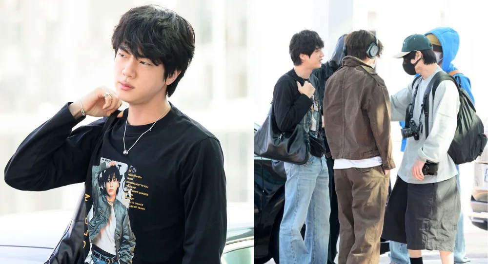 BTS’s Jin makes Jungkook burst out laughing with unexpected airport shirt