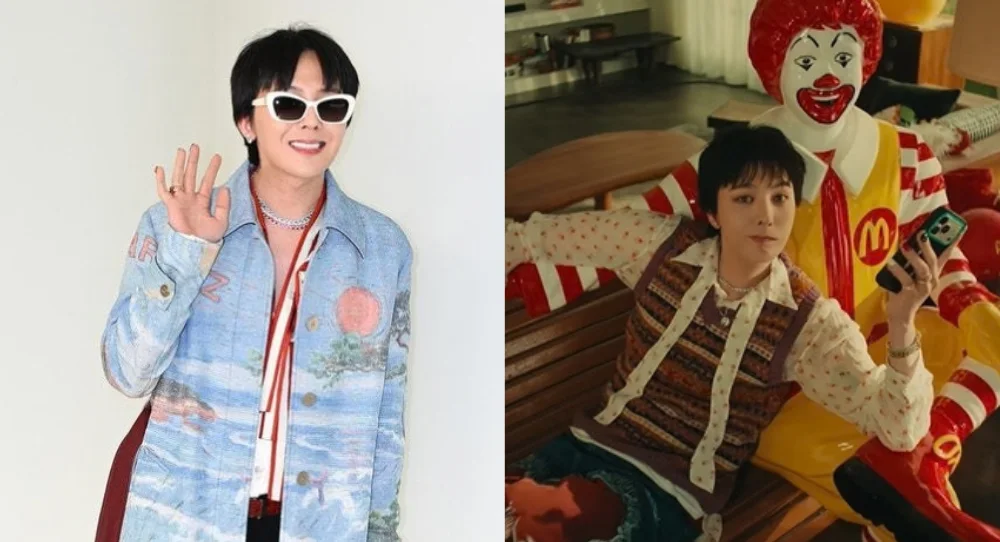 G-Dragon turns an unusual floral vest into a fashion talking point